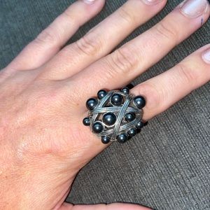 Brighton dark gray Pearl ring